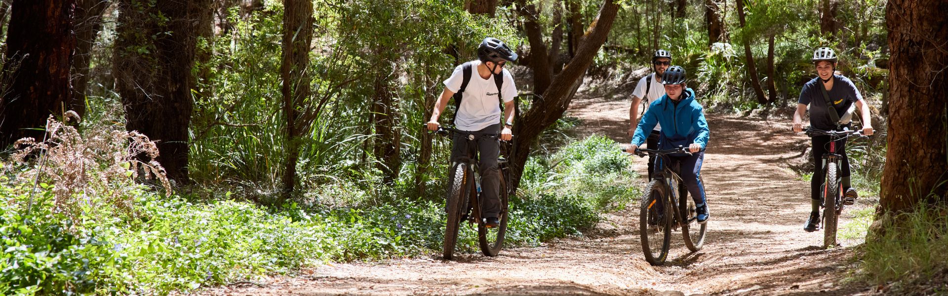2024 young Leadership participants riding bikes in Margaret River
