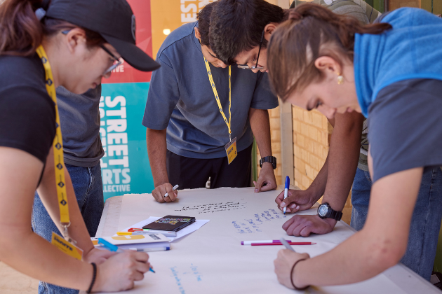 Ignite leadership program participants working together at the Como masterclass
