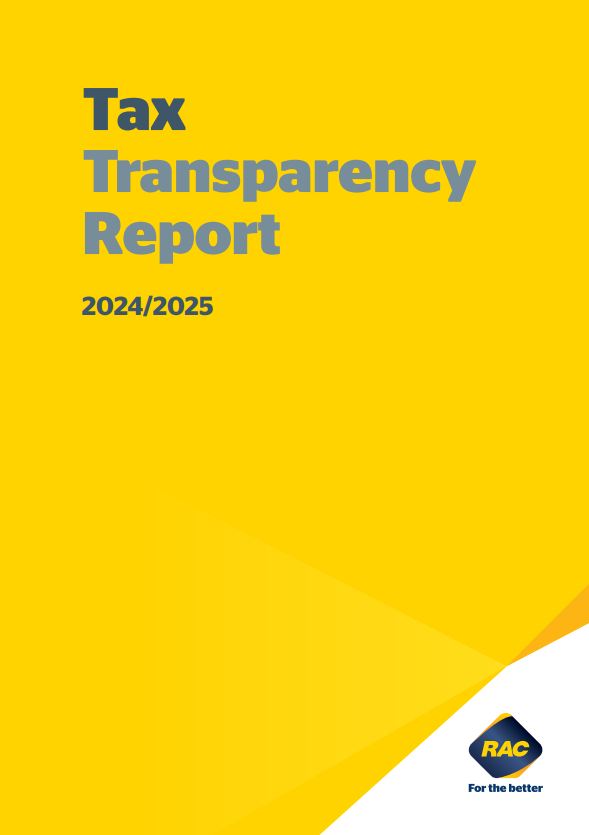 Front cover of RAC Tax Transparency Report 2024/2025