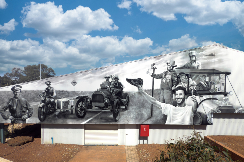 Mural outside the Motor Museum