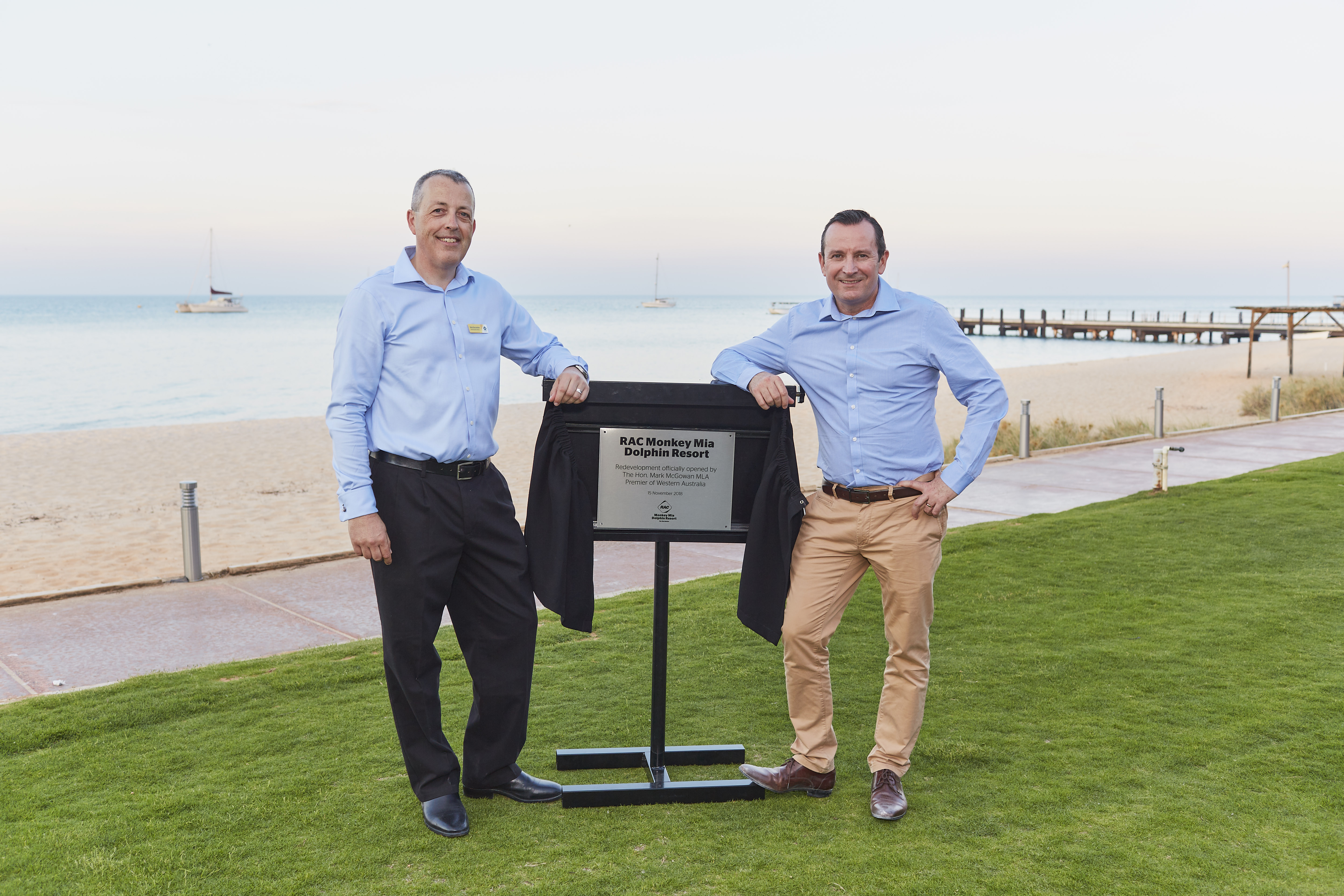 RAC CEO Rob Slocombe with WA Premier Mark McGowan