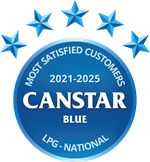 Supagas Canstar 5 star rating 2021-2025