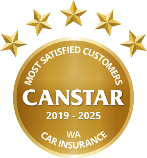 CANSTAR 2019-2025 Most Satisfied Customers Car Insurance WA OL