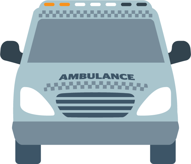 Illustration of an ambulance vehicle.