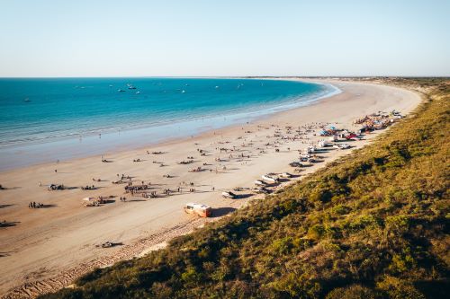 A beach event setup at Cable Beach. 