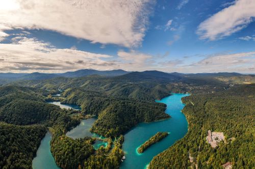 Several waterfalls of one of the most astonishing Plitvice Lakes