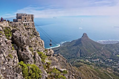 View from Table Mountain Cape Town South Africa.