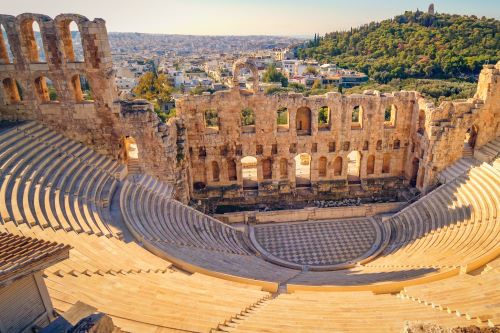 The ancient theatre of Dionysus in Athens