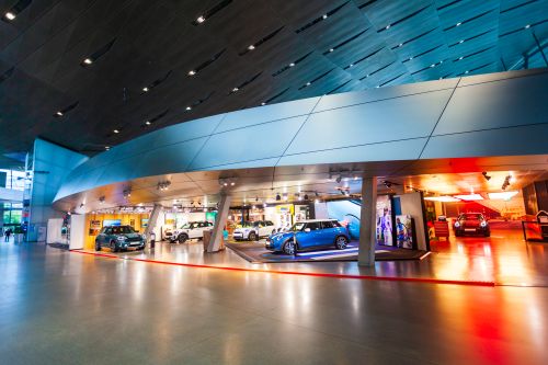 BMW Welt exhibition and showroom in Munich.