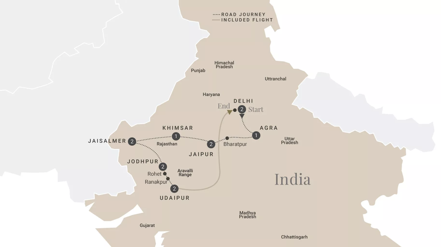 Map Imperial Rajastan