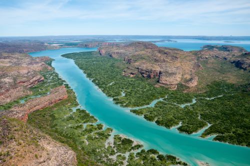 Aerial view of Porosis Creek, Prince Frederick Harbour, Kimberley coast