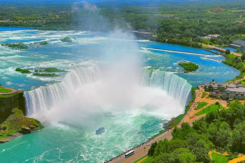 Aerial view of Niagara Falls 