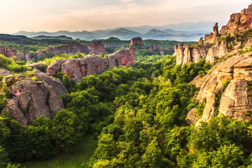 A view from above of the Belogradchik Rocks 