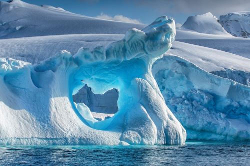 Majestic icebergs and glaciers in Antarctica 